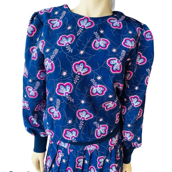 Stuart Allen Vintage 2 Piece Pleated Skirt Set - Picture 3 of 11